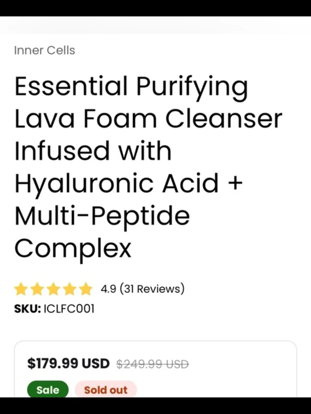 Secret Obsessed Essential Purifying Lava Foam Facial Cleanser